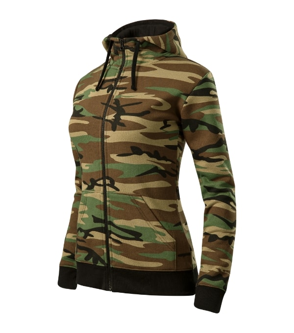 Camo Zipper Hanorac pentru damă - imagine 2