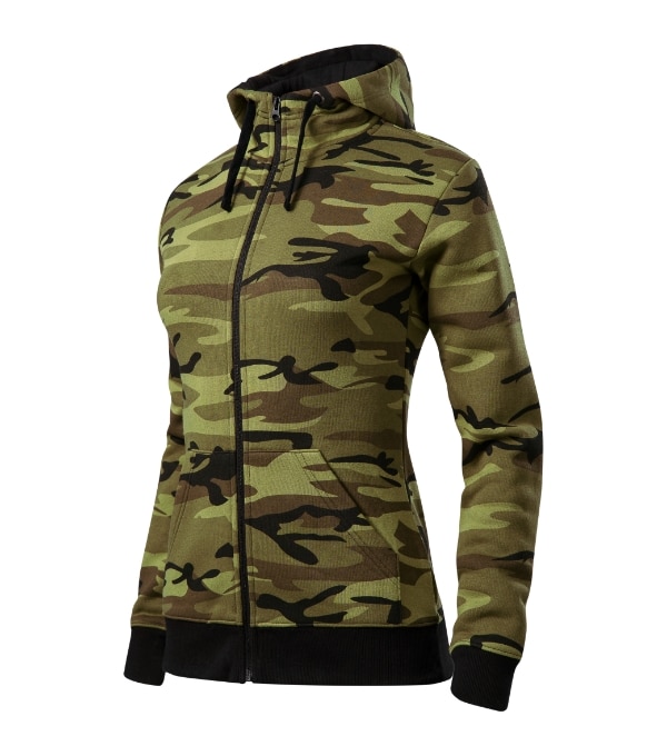 Camo Zipper Hanorac pentru damă - imagine 3